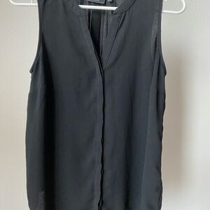 Apt. 9 Black Sleeveless Mandarin Collar Blouse